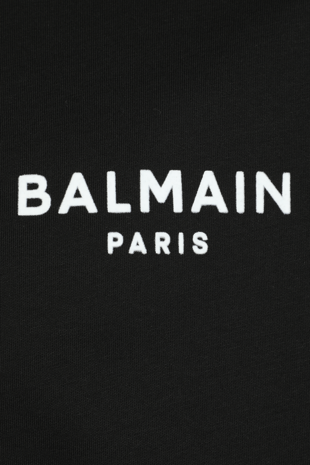 תמונה אחורית של Flocked Logo Eco Tshirt in Black