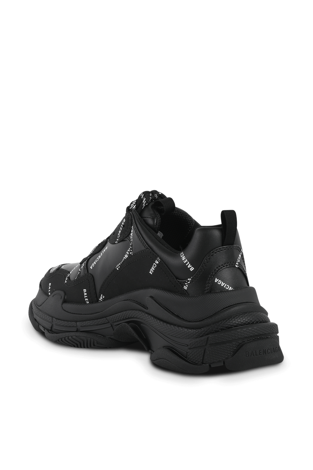 תמונה אחורית של Allover Logo Sneakers Triple in Black