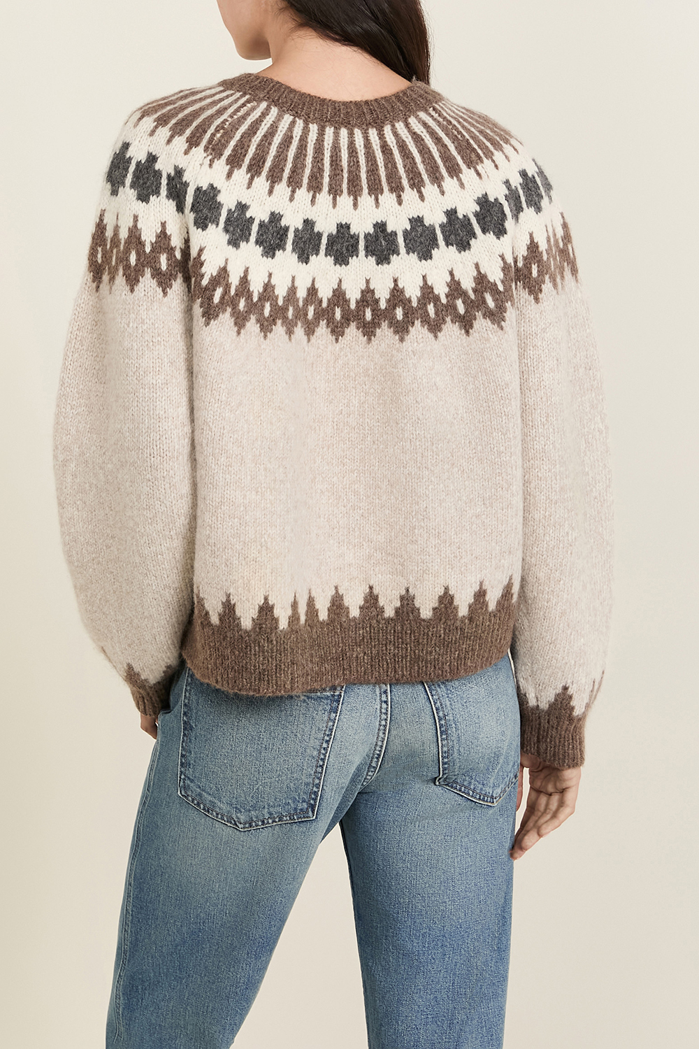 תמונת דוגמן אחורית של סוודר אלנה