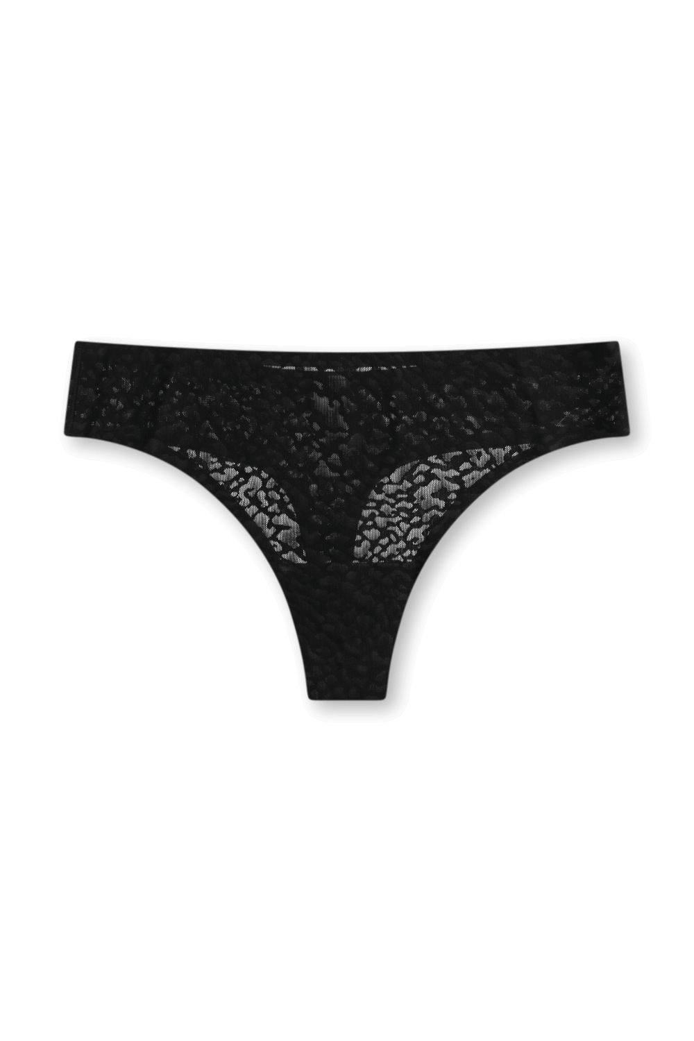 תמונה אחורית של Inviswear Mid Rise Thong Lace 3P