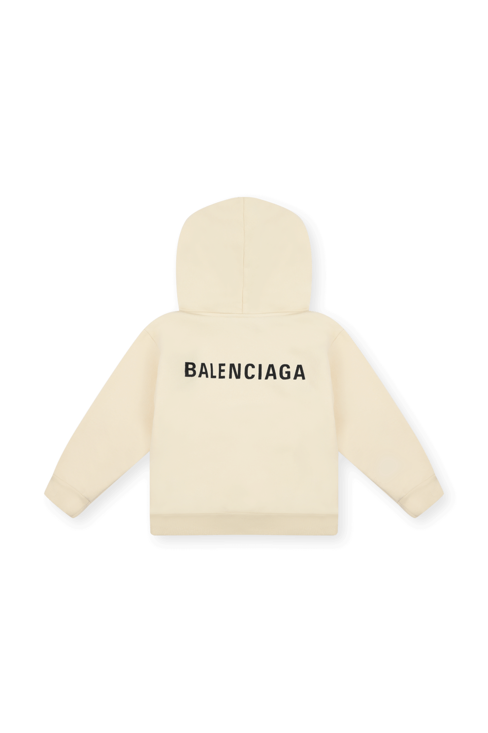 תמונה אחורית של גילאי 2-10 קפוצ'ון שמנת עם לוגו בגב