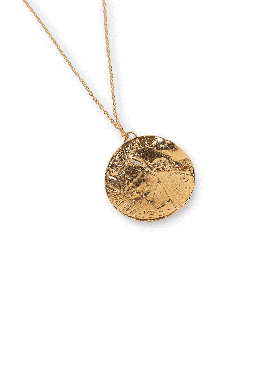 תמונת פנים של שרשרת דה פרקטור פואט בגוון ברונזה מוזהב