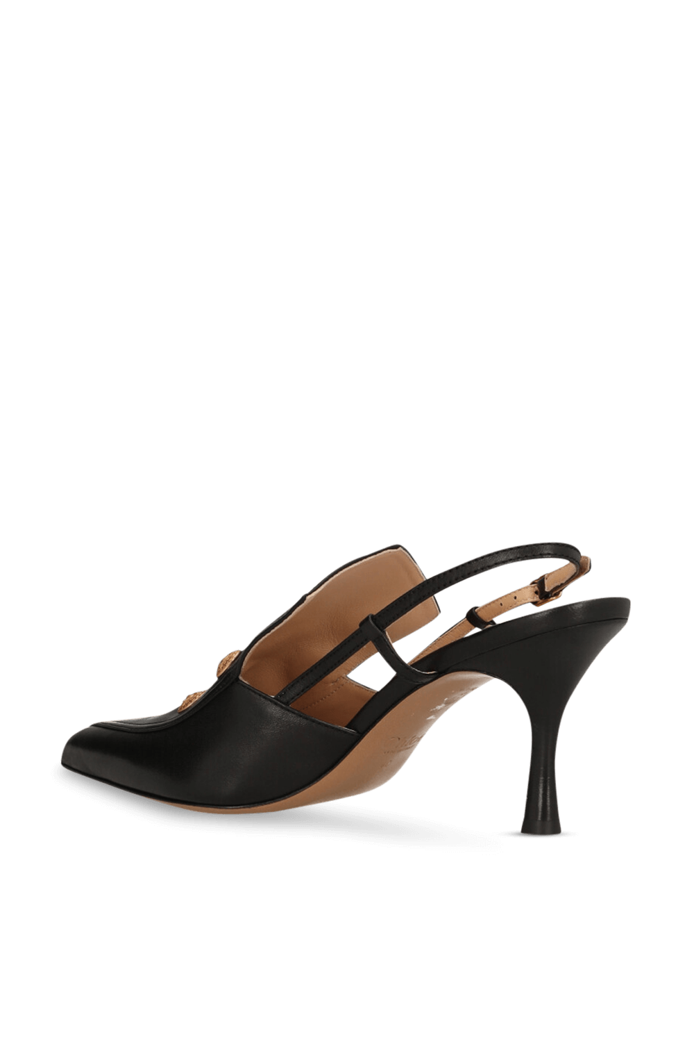 תמונה אחורית של נעלי עקב סלינג בק