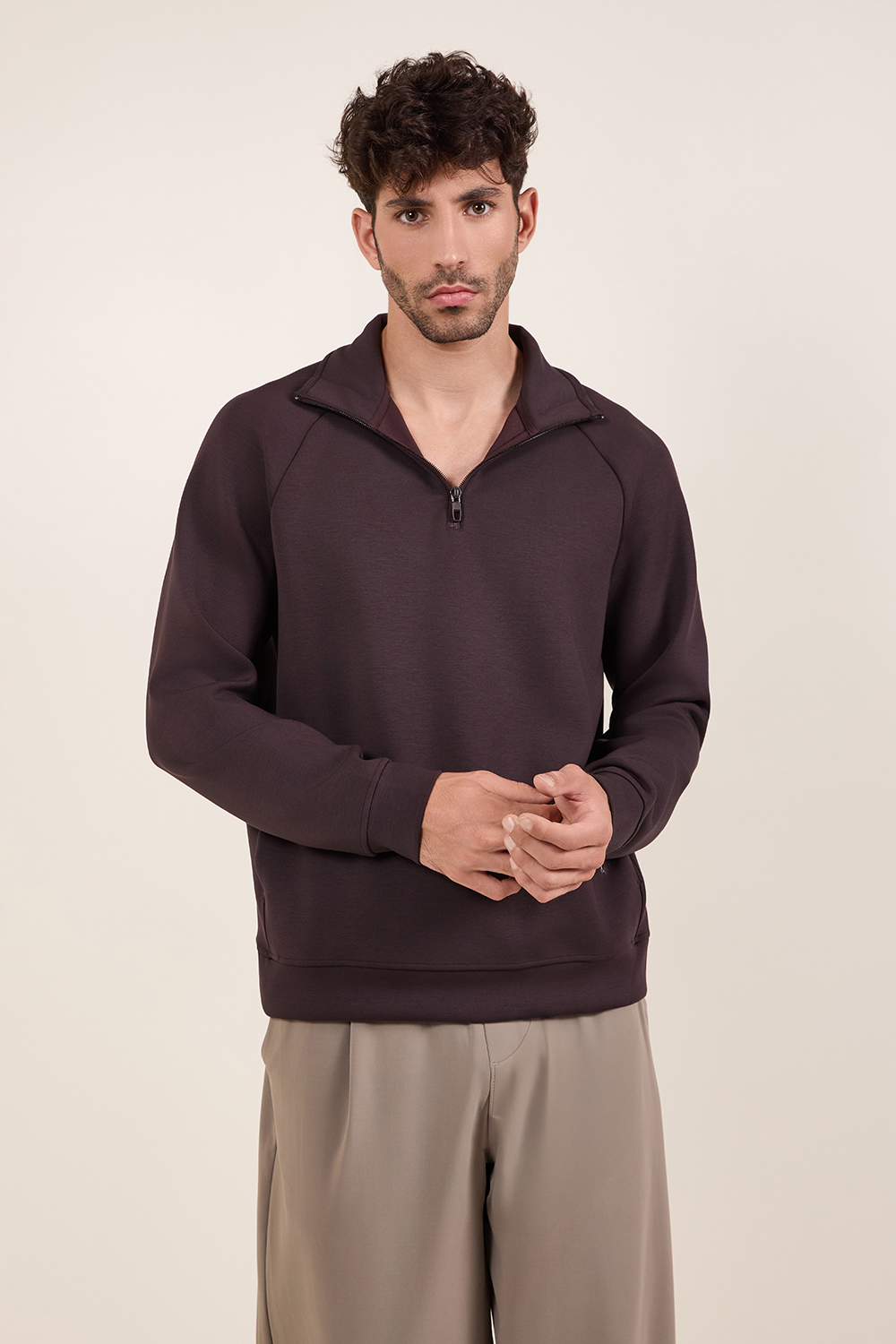 תמונת דוגמן קידמית של Smooth Spacer Quarter Zip