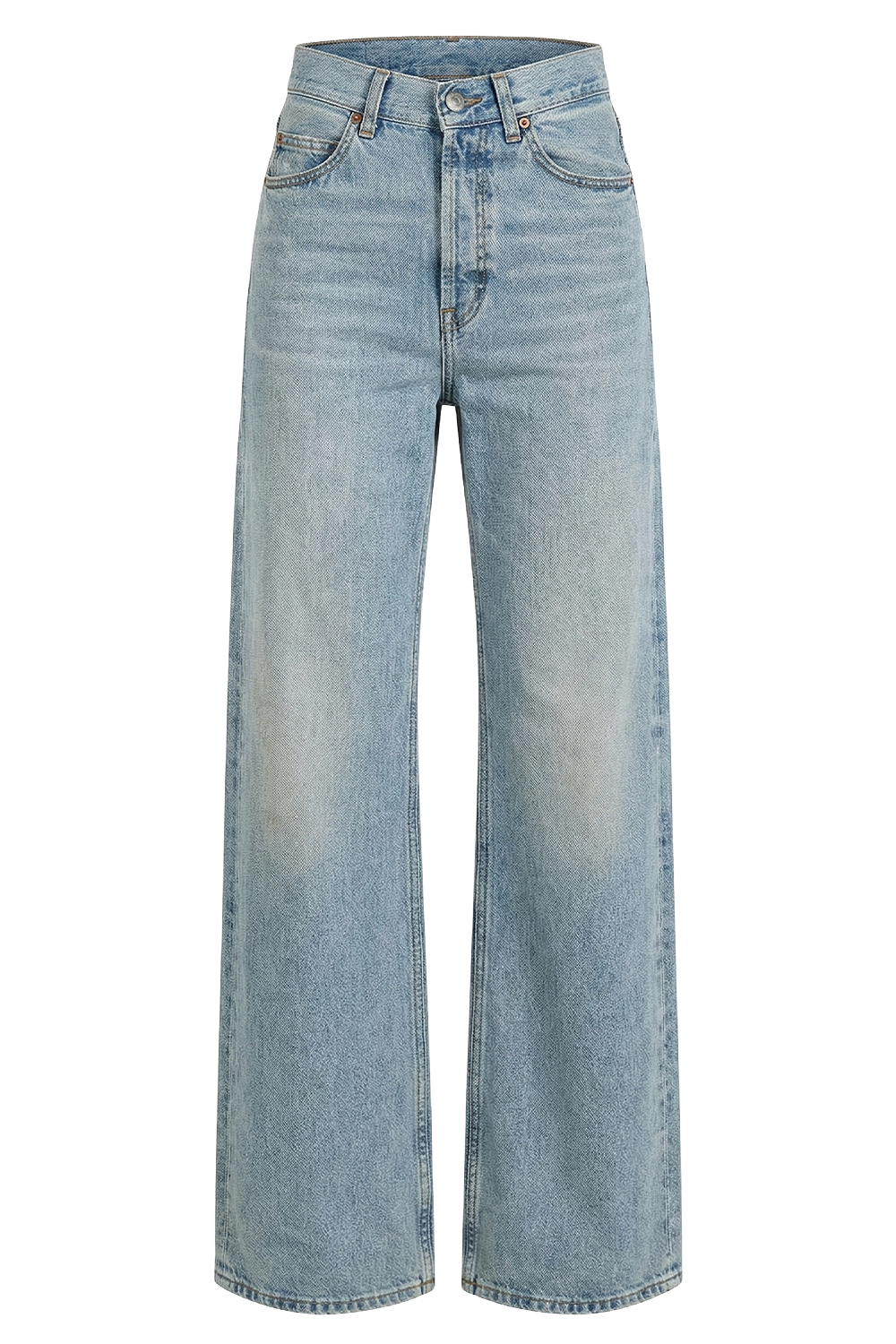 תמונה קידמית של מכנסי ג'ינס בגזרה ישרה