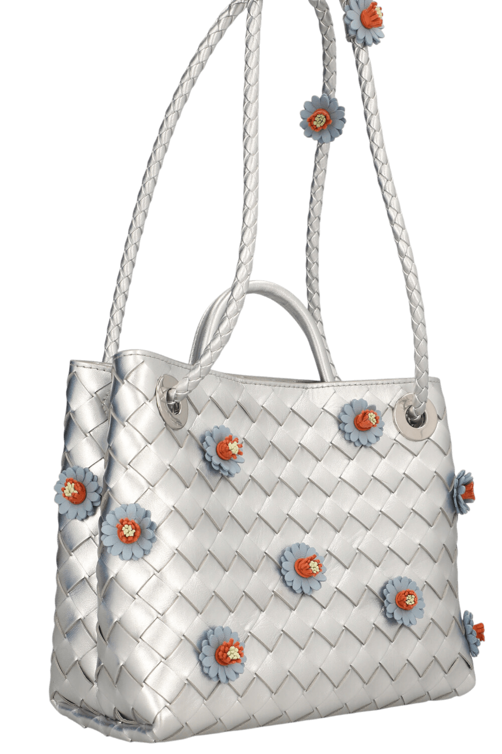 תמונת תקריב של תיק יד אנדיאמו סמול פרחים