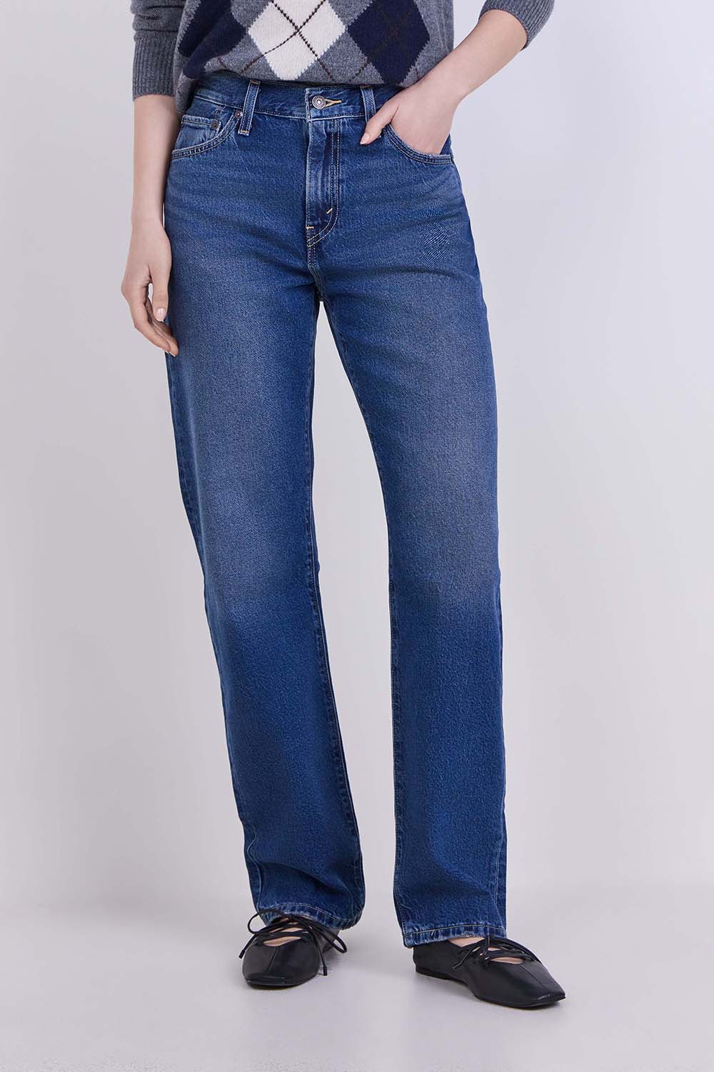 תמונת דוגמן קידמית של מכנסי ג'ינס איזי דד