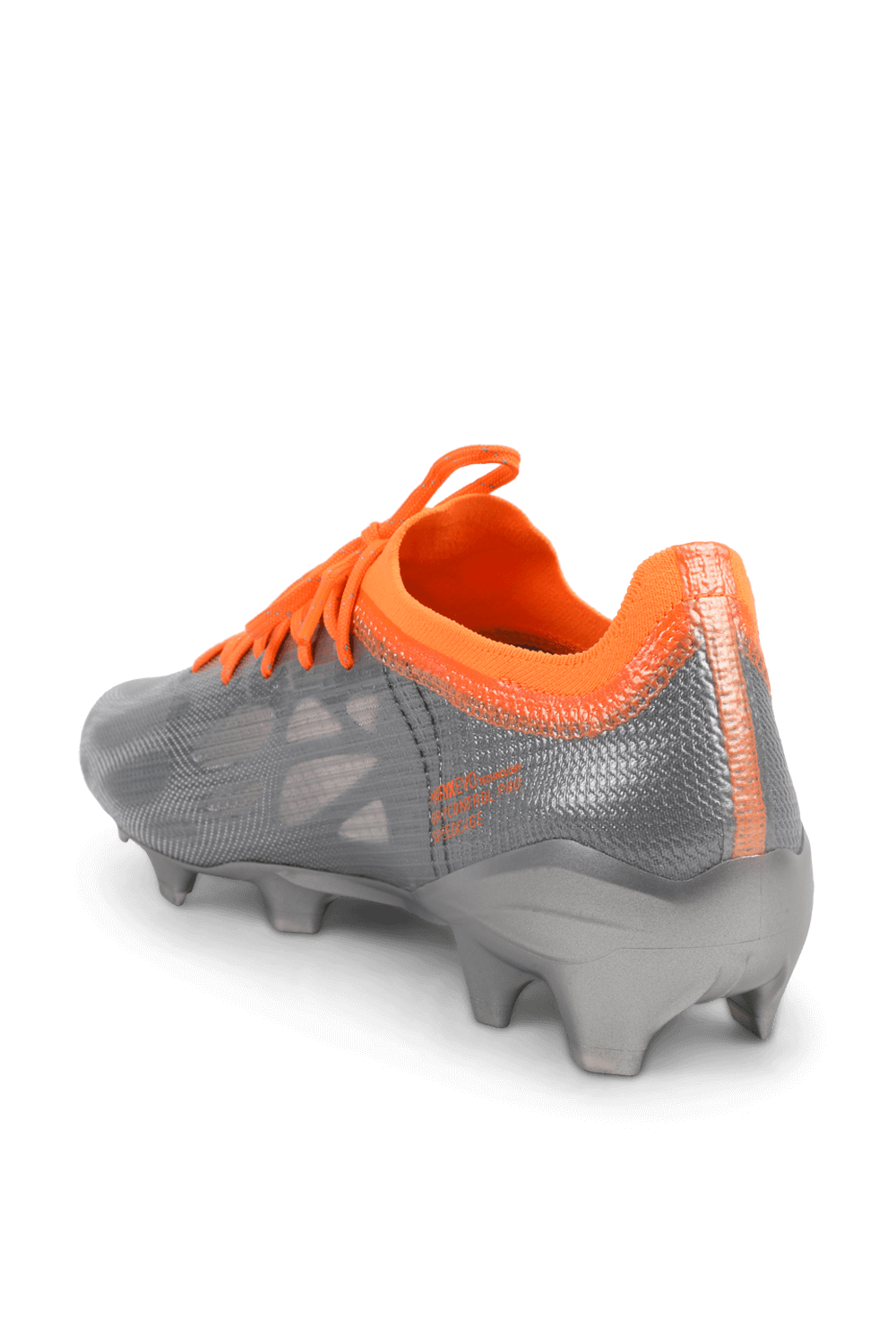 תמונה אחורית של נעלי כדורגל אולטרה 1.4 בכסוף וכתום