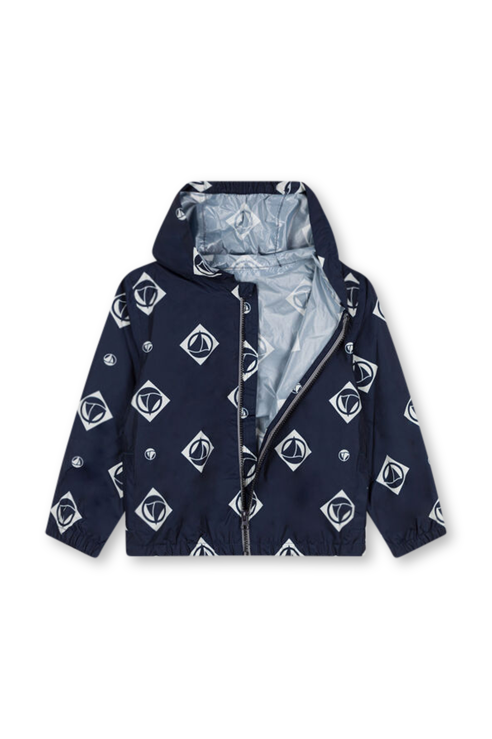 תמונת תקריב של מעיל גשם עם הדפס - גילאי 6-12