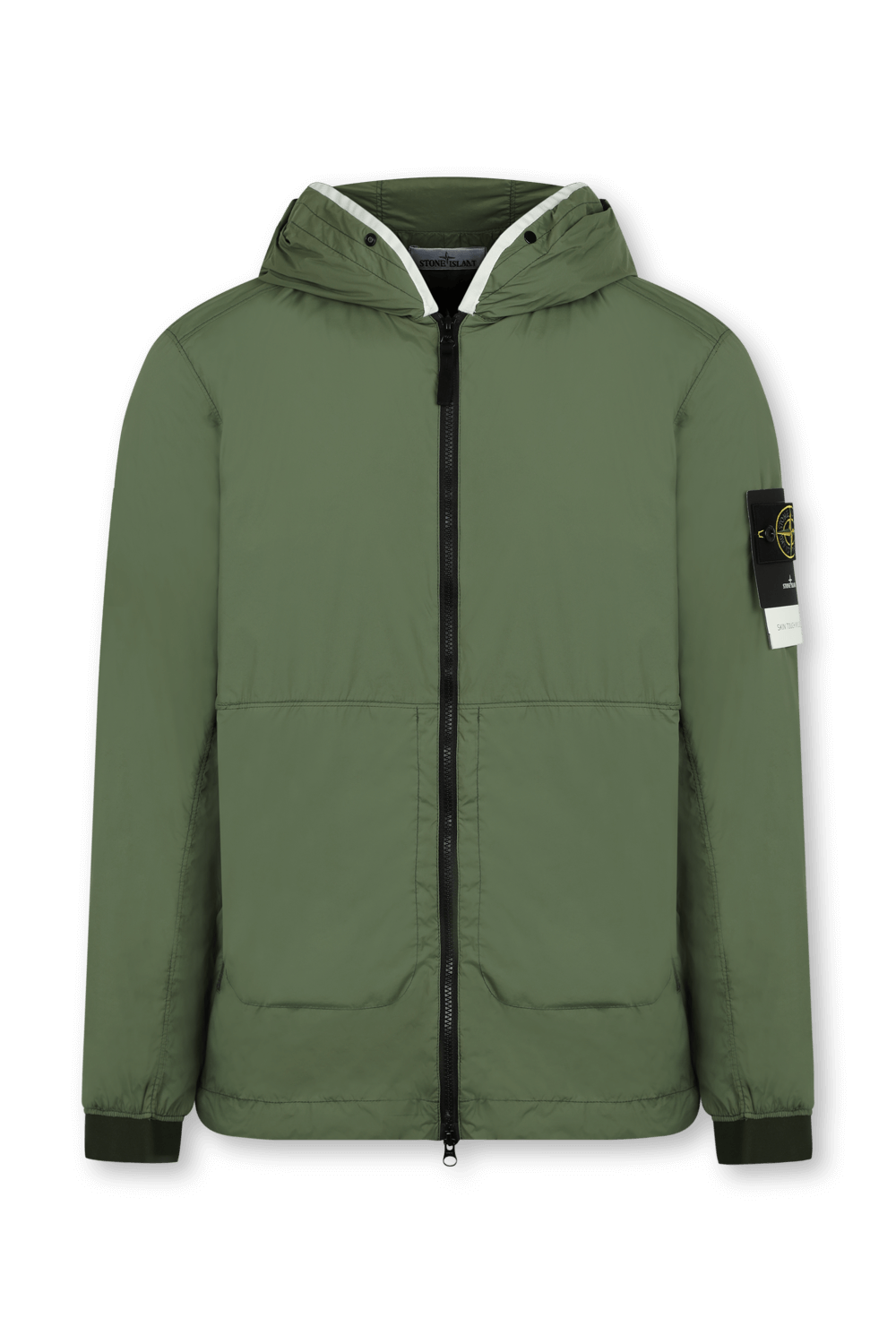 תמונה קידמית של מעיל בומבר בגוון ירוק חאקי