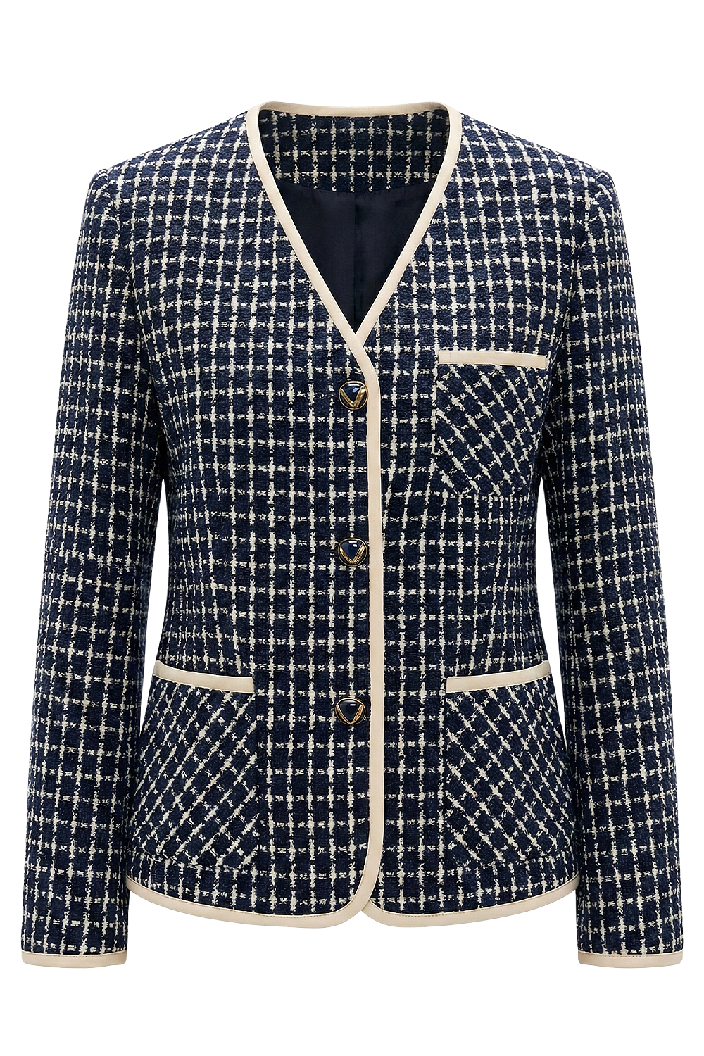 תמונה אחורית של ז'קט מחויט