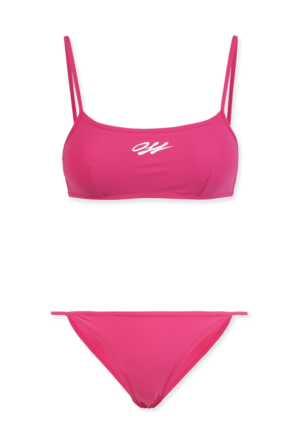 תמונה קידמית של Logo Print Bikini Set In Pink