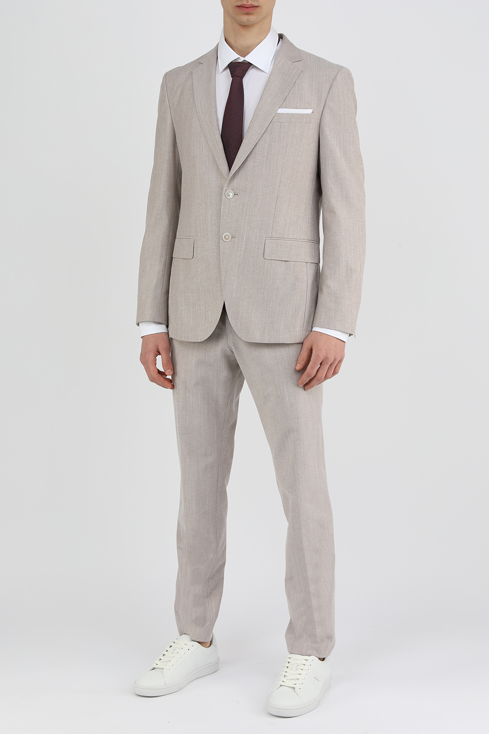 תמונת דוגמן קידמית של עניבת בוס 6 ס\"מ אדומה