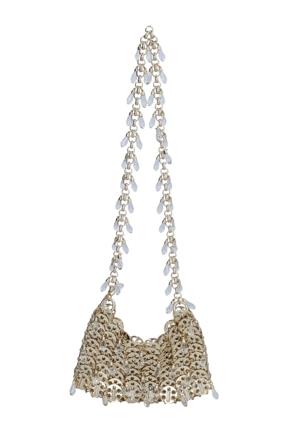 תמונה קידמית של תיק כתף מוזהב