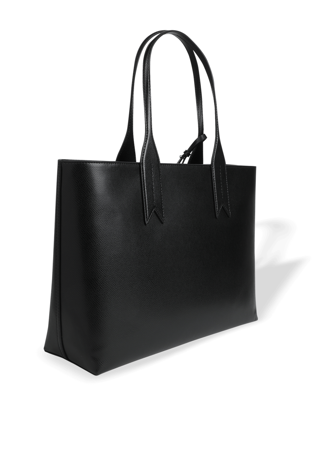 תמונה אחורית של Armani Logo Shopping Bag in Black