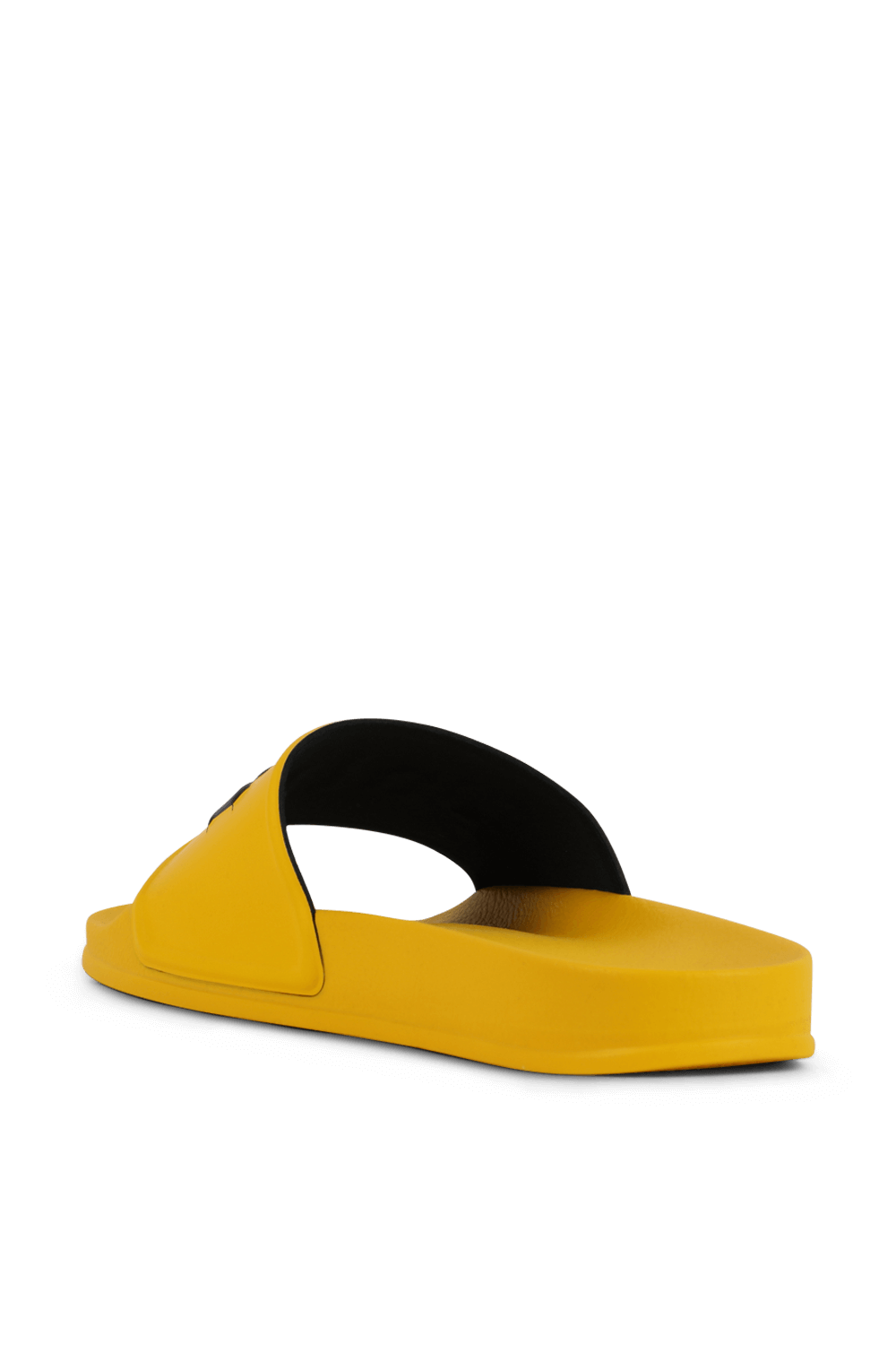 תמונה אחורית של כפכפי סליידס צהובים