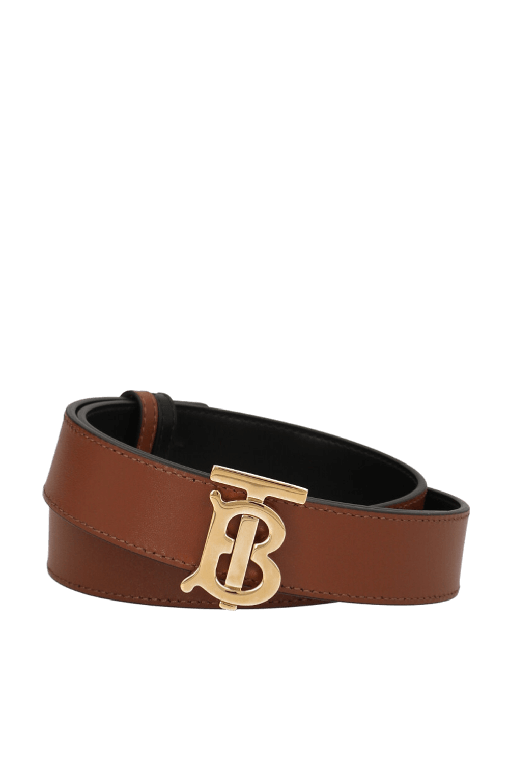 תמונה אחורית של חגורת עור דו-צדדית