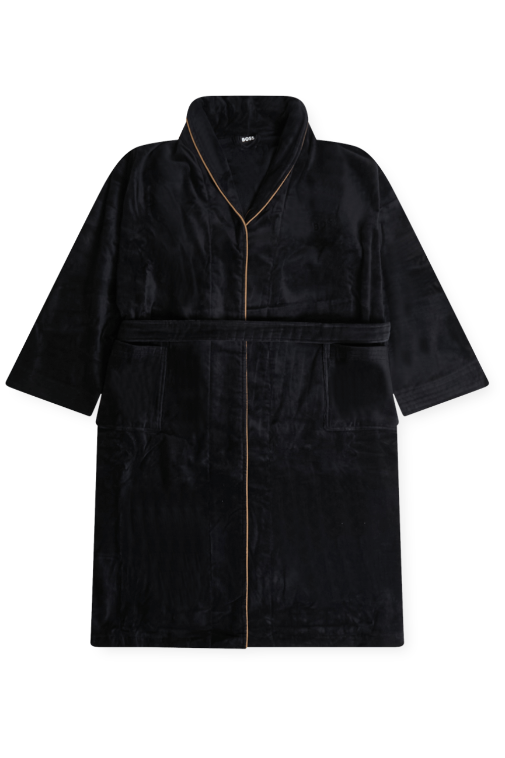 תמונה קידמית של חלוק רחצה קטיפה טייגו עם רקמה בגב