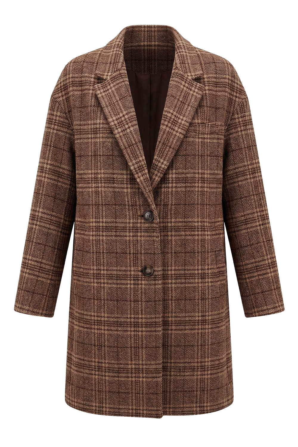 תמונה אחורית של מעיל צמר