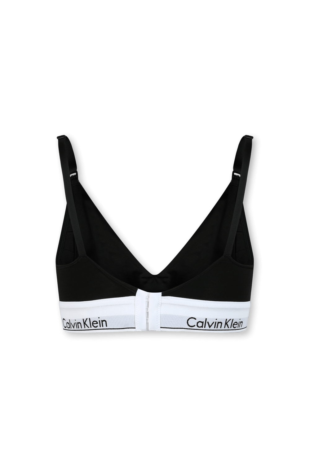 טופ משולשים שחור עם לוגוטייפ CALVIN KLEIN