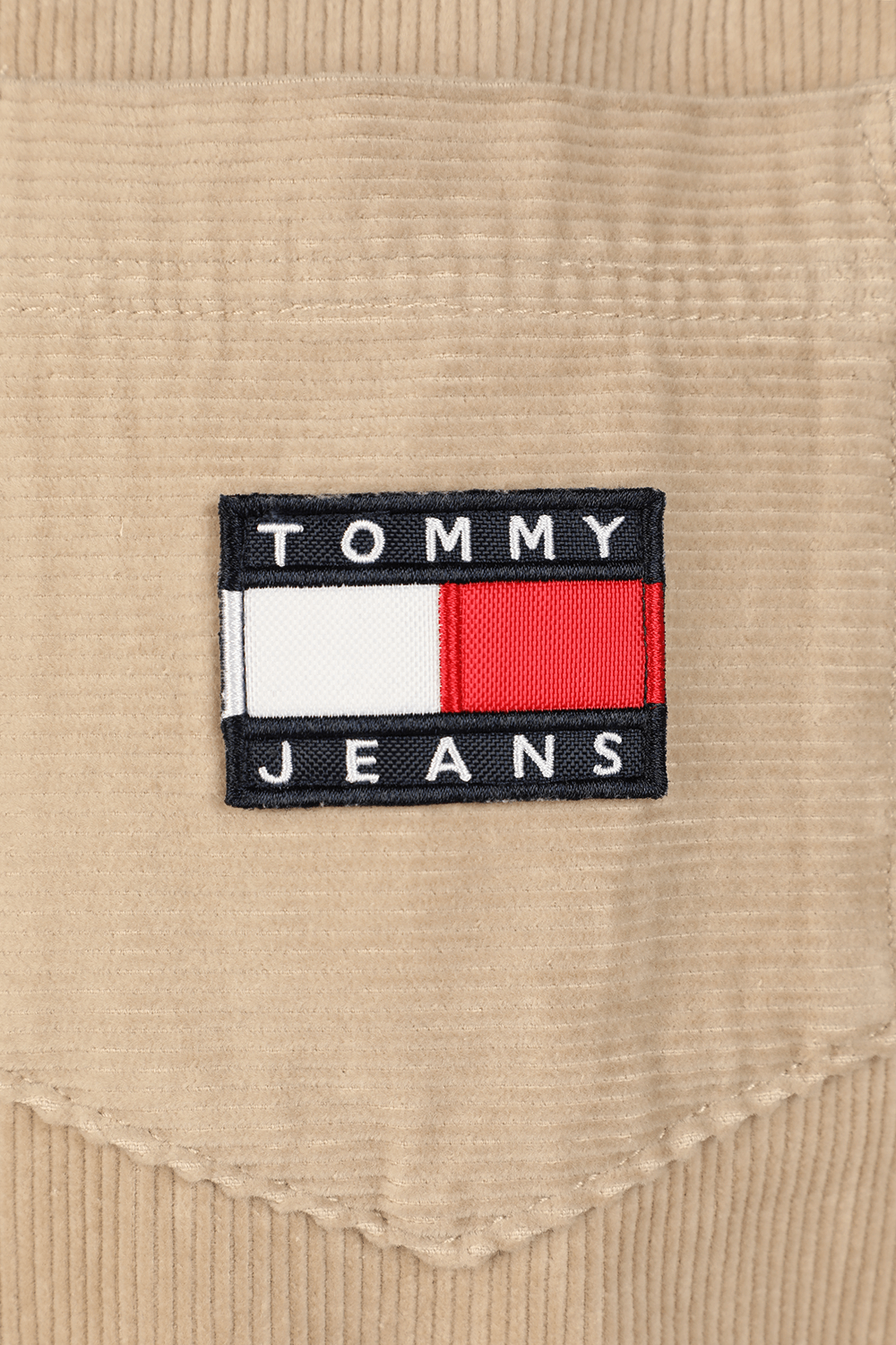 שמלת מידי מכופתרת בצבע בז' image number null TOMMY HILFIGER