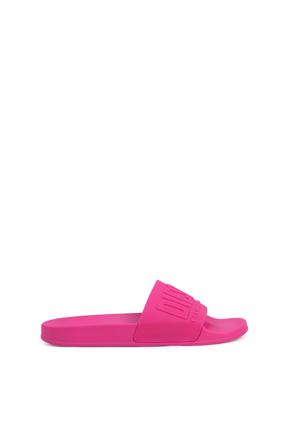 תמונה קידמית של Mayemi Logo Slide Sandals in Pink