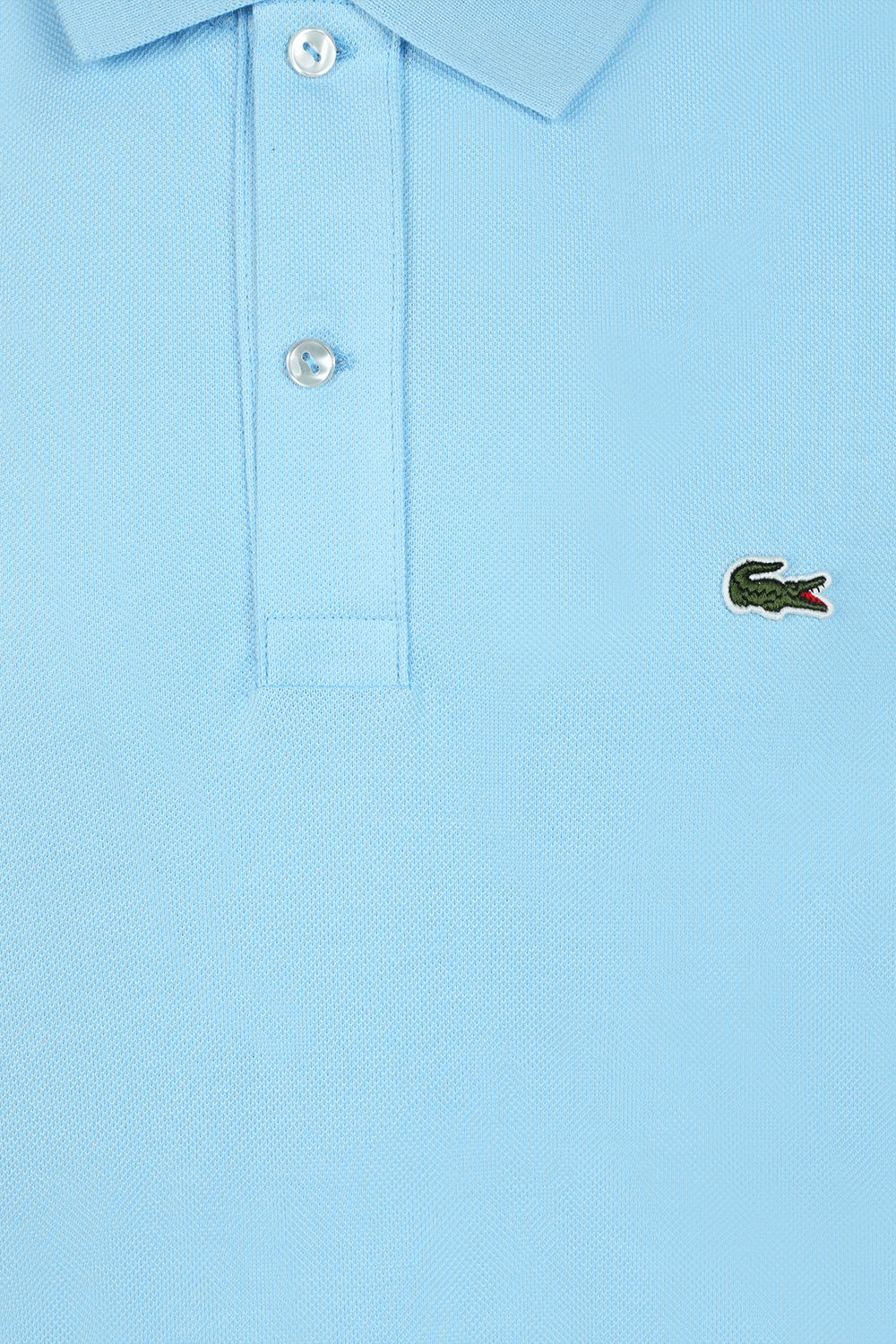 חולצת פולו כחולה עם לוגו רקום LACOSTE
