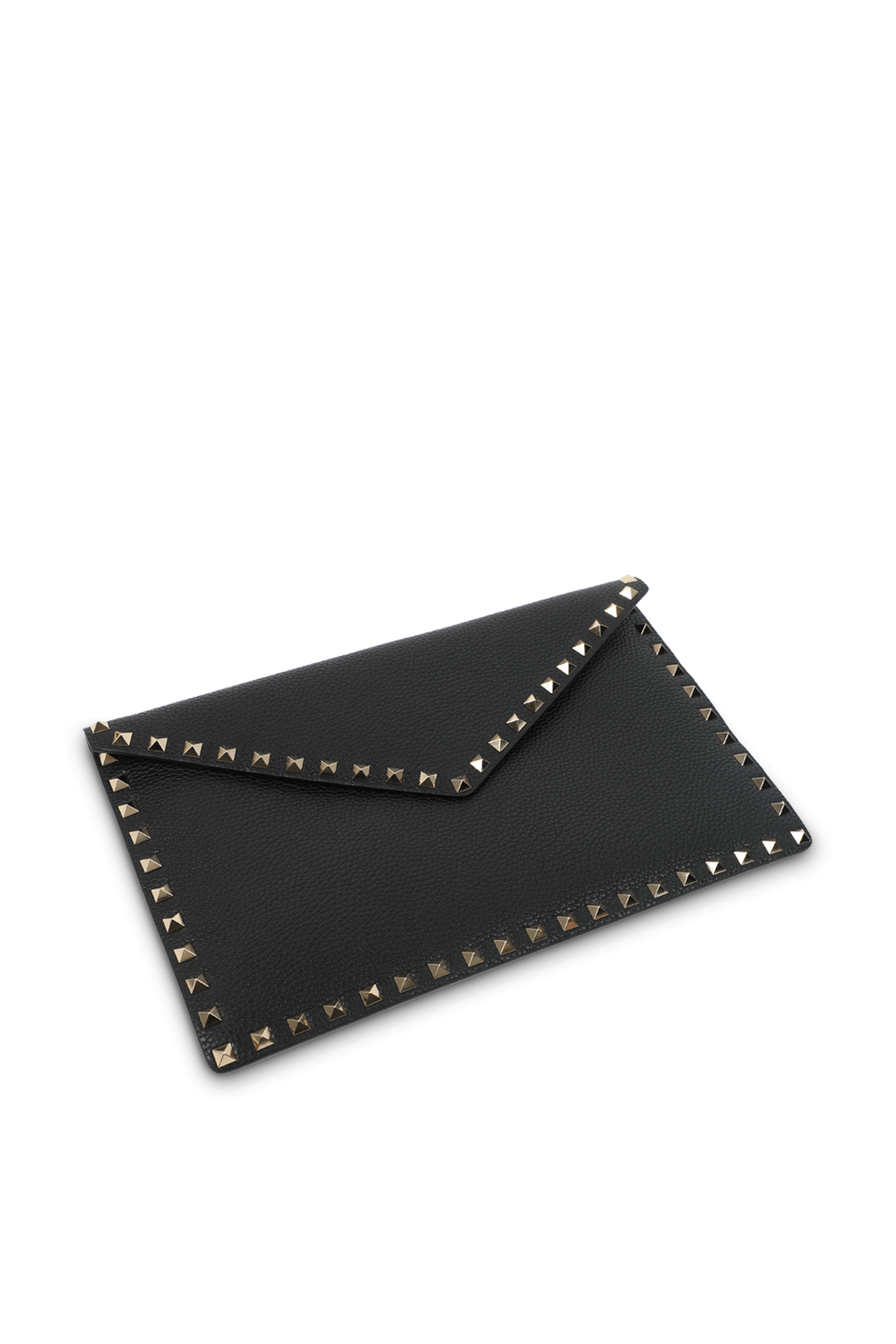 תמונת תקריב של תיק קלאץ' מעטפה מעור מגורען