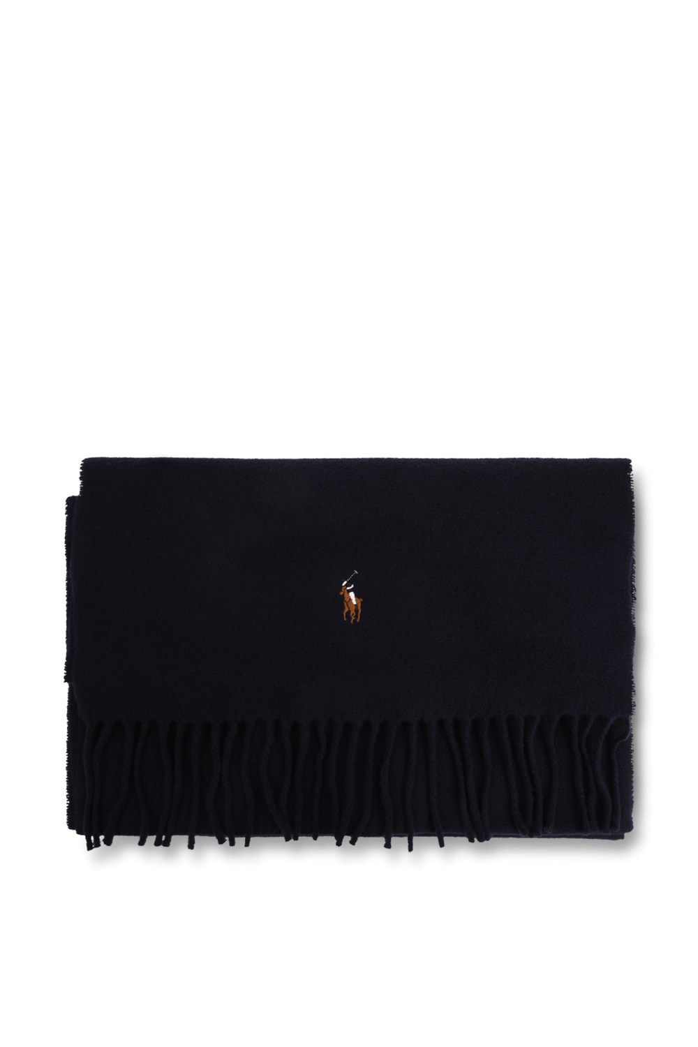 תמונה קידמית של צעיף מצמר עם פרש רקום