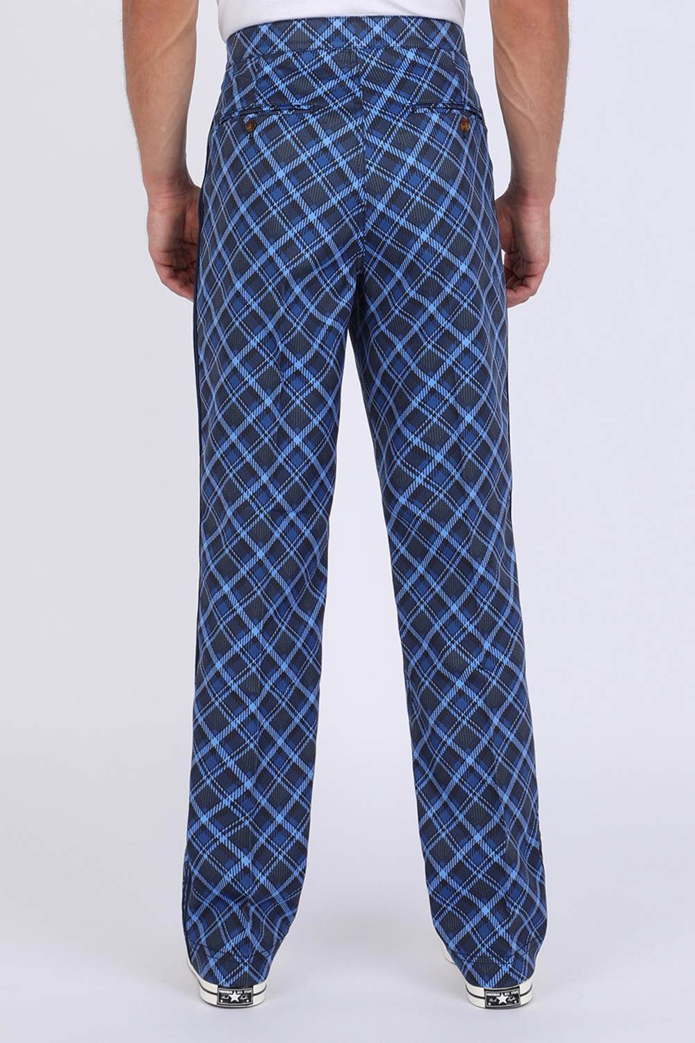 תמונת דוגמן אחורית של Adidas x Walles Bonner Track Pants in Blue and Black