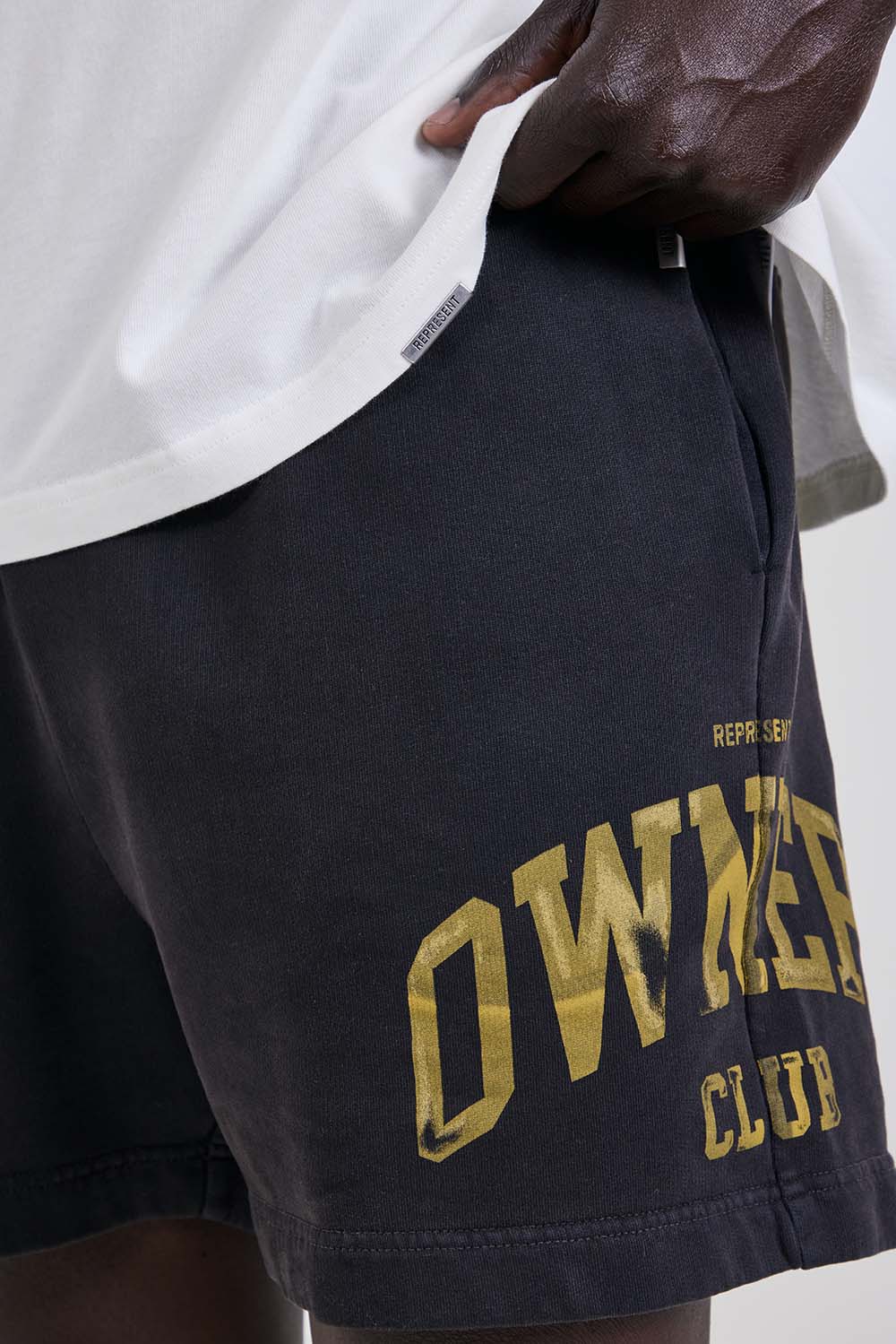 תמונת תקריב דוגמן של מכנסי ג'וגר קצרים