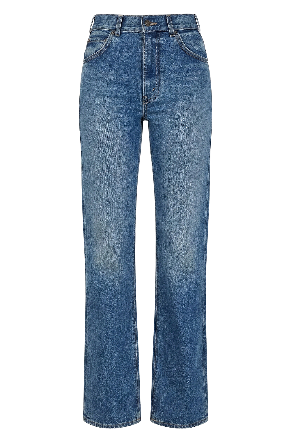 תמונה קידמית של מכנסי ג'ינס בגזרת ישרה