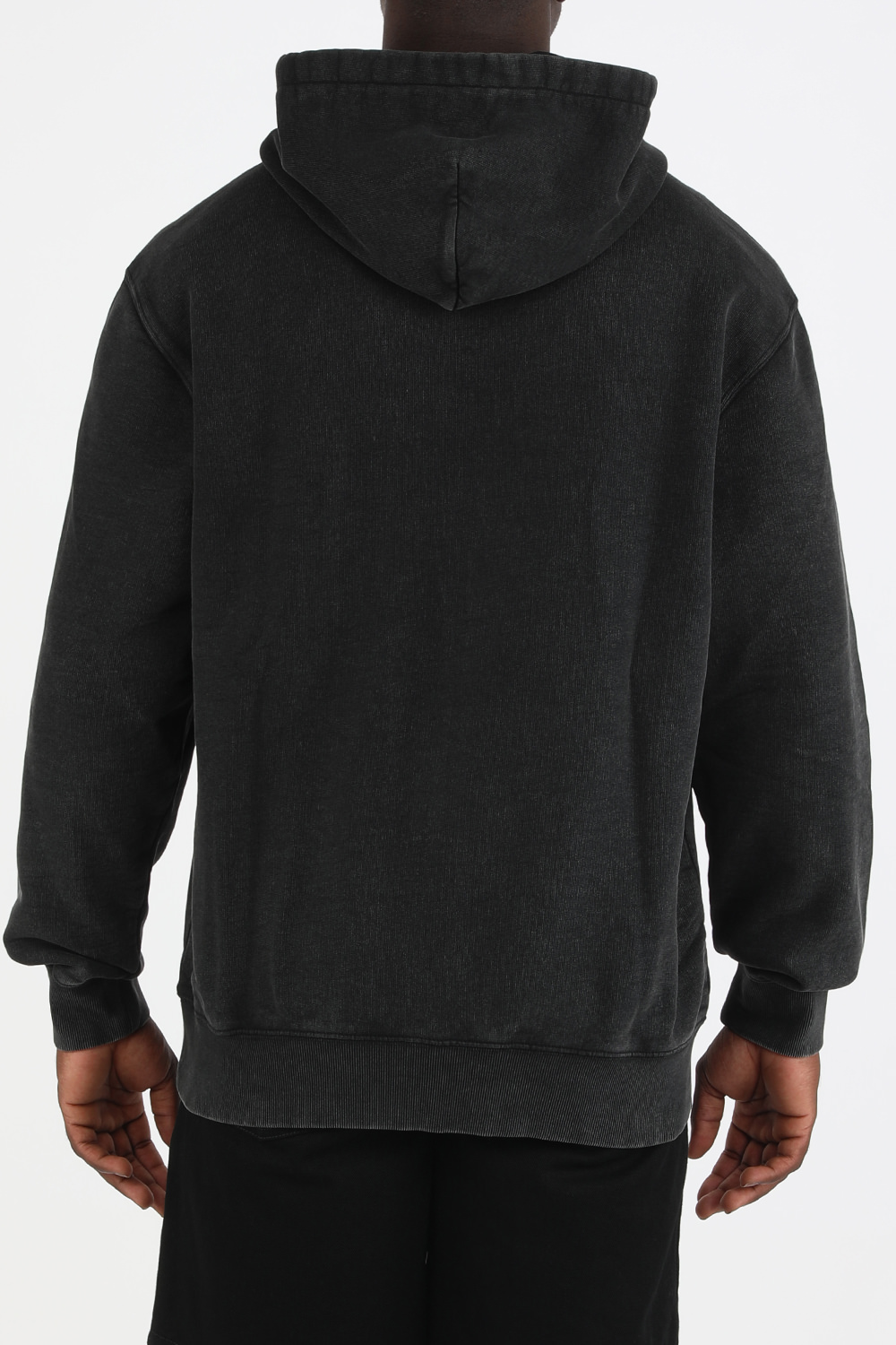 תמונת דוגמן אחורית של Black Hoodie