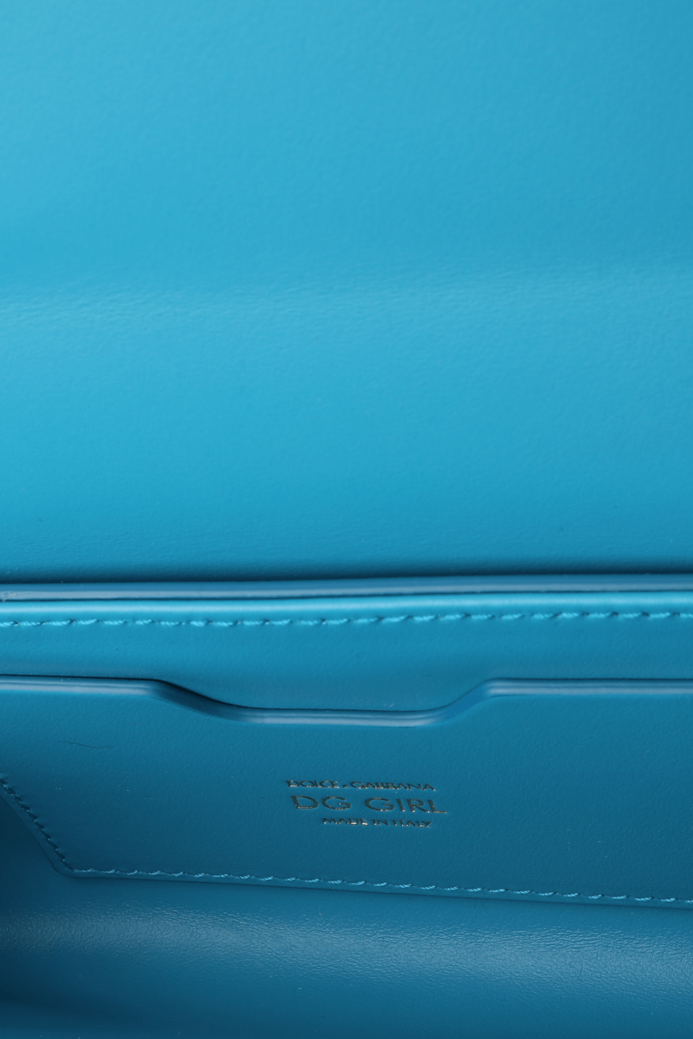 תמונת פנים של DG Girls phone bag in Light Blue Leather