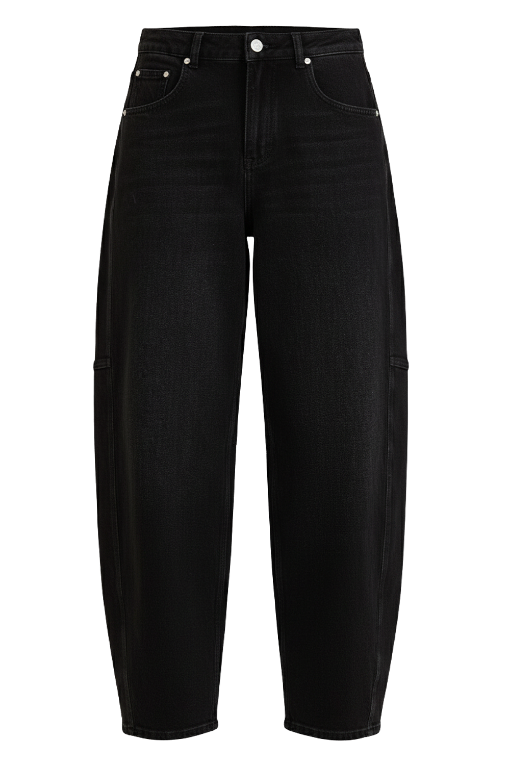 תמונה קידמית של מכנסי ג'ינס בגזרת בלון