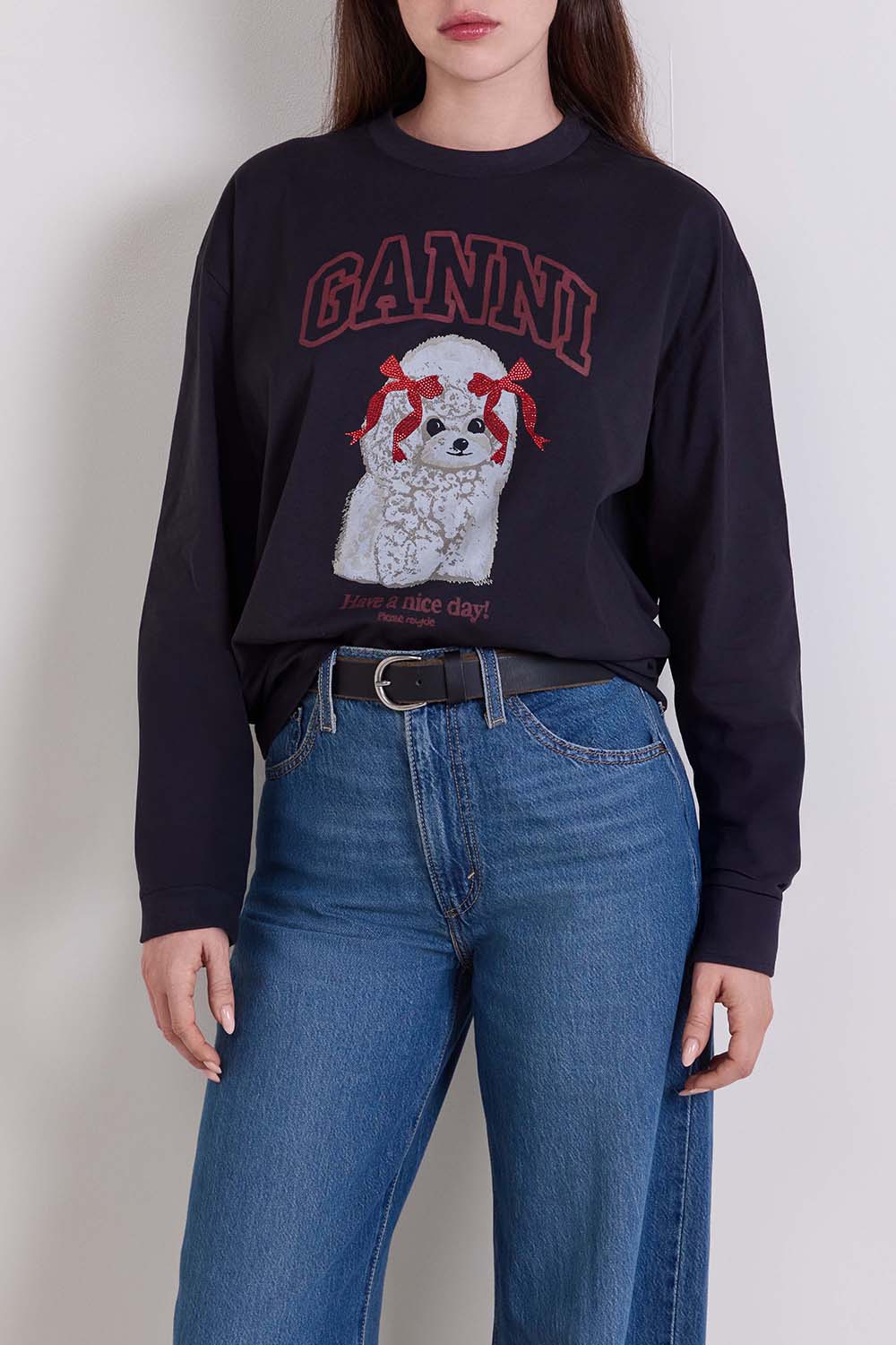 תמונת דוגמן קידמית של חולצת טי שרוול ארוך