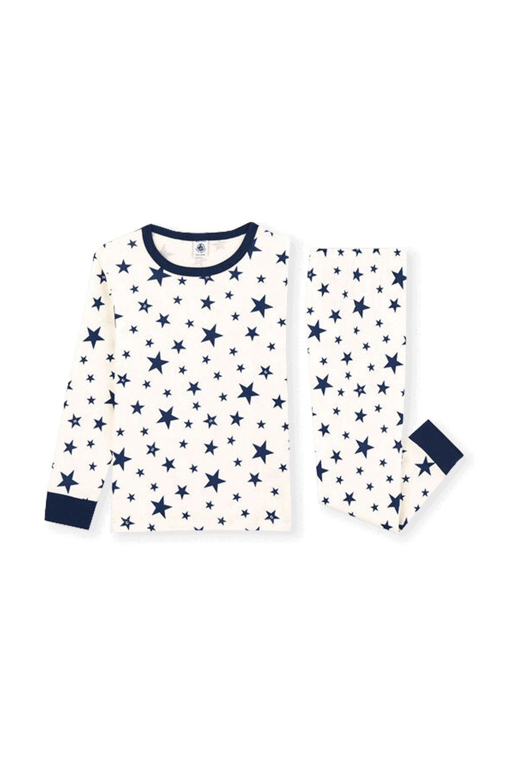 תמונת פנים של גילאי 2-5 סט פיג'מה ארוך עם הדפס כוכבים