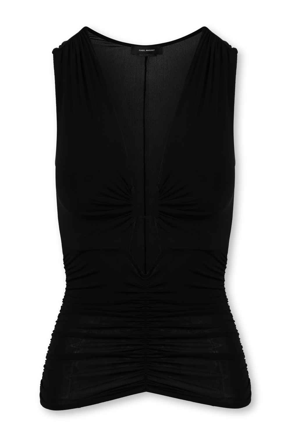 תמונה קידמית של גופיית ג'יליה עם מחשוף וי