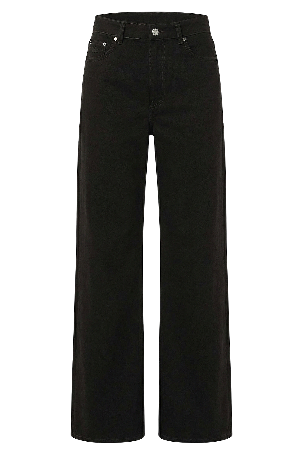 תמונה קידמית של מכנסי ג'ינס בגזרה רחבה