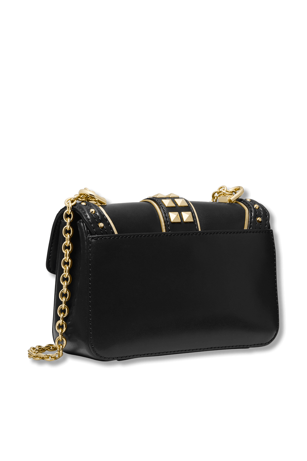 SoHo Small Studded Leather Shoulder Bag in Black Factory 54