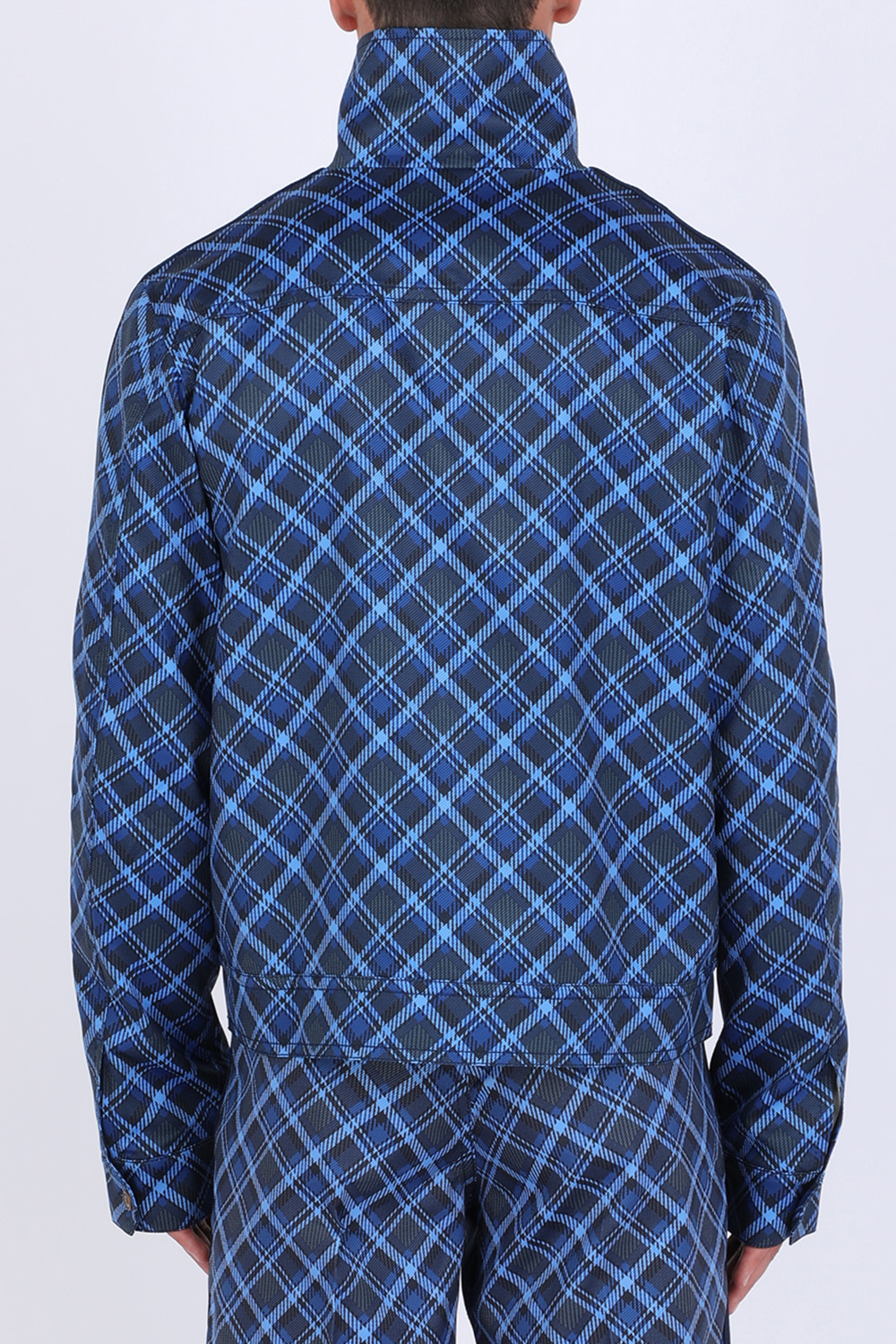 תמונת דוגמן אחורית של Adidas x Walles Bonner Track Top in Blue and Black