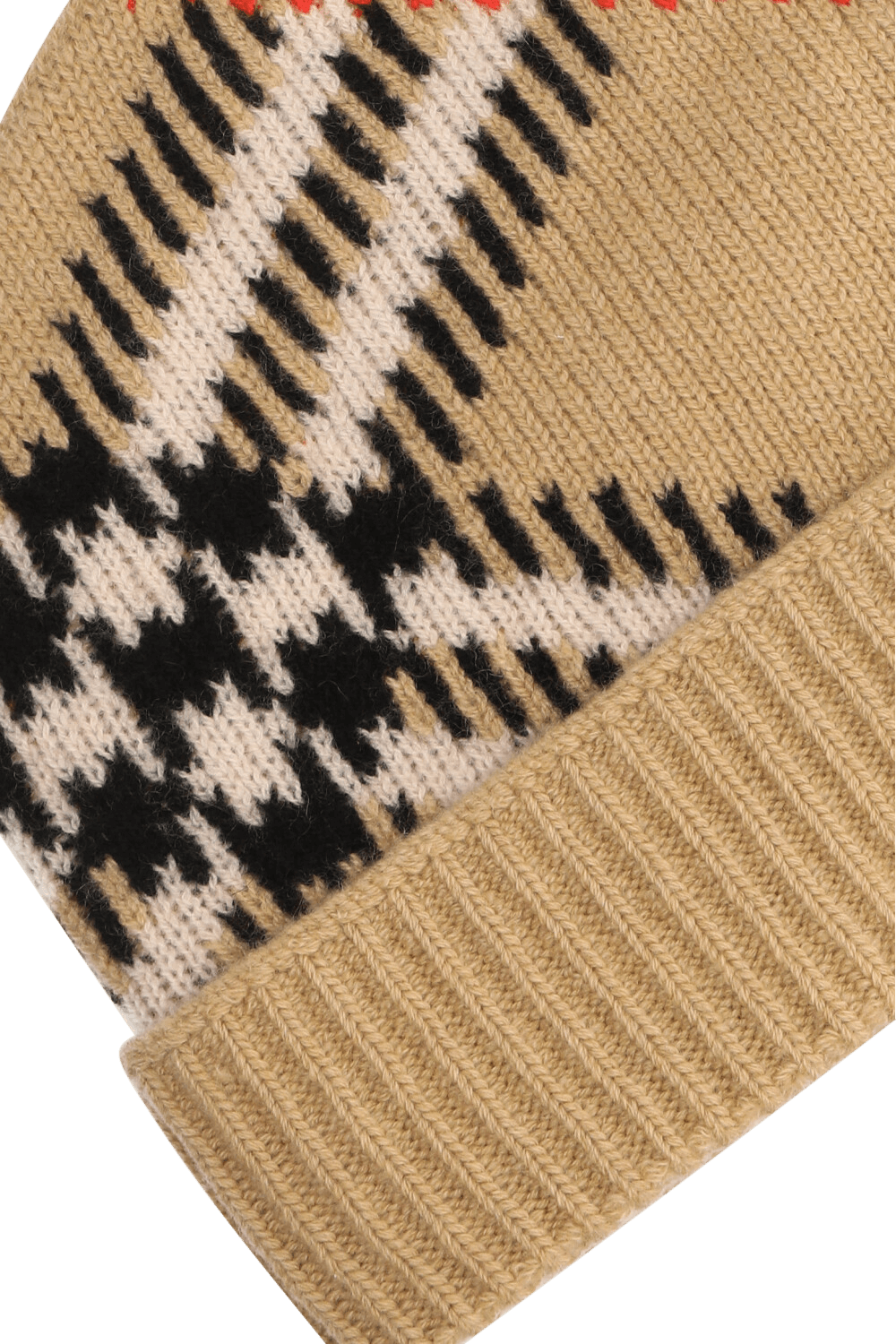 תמונה אחורית של כובע צמר קשמיר