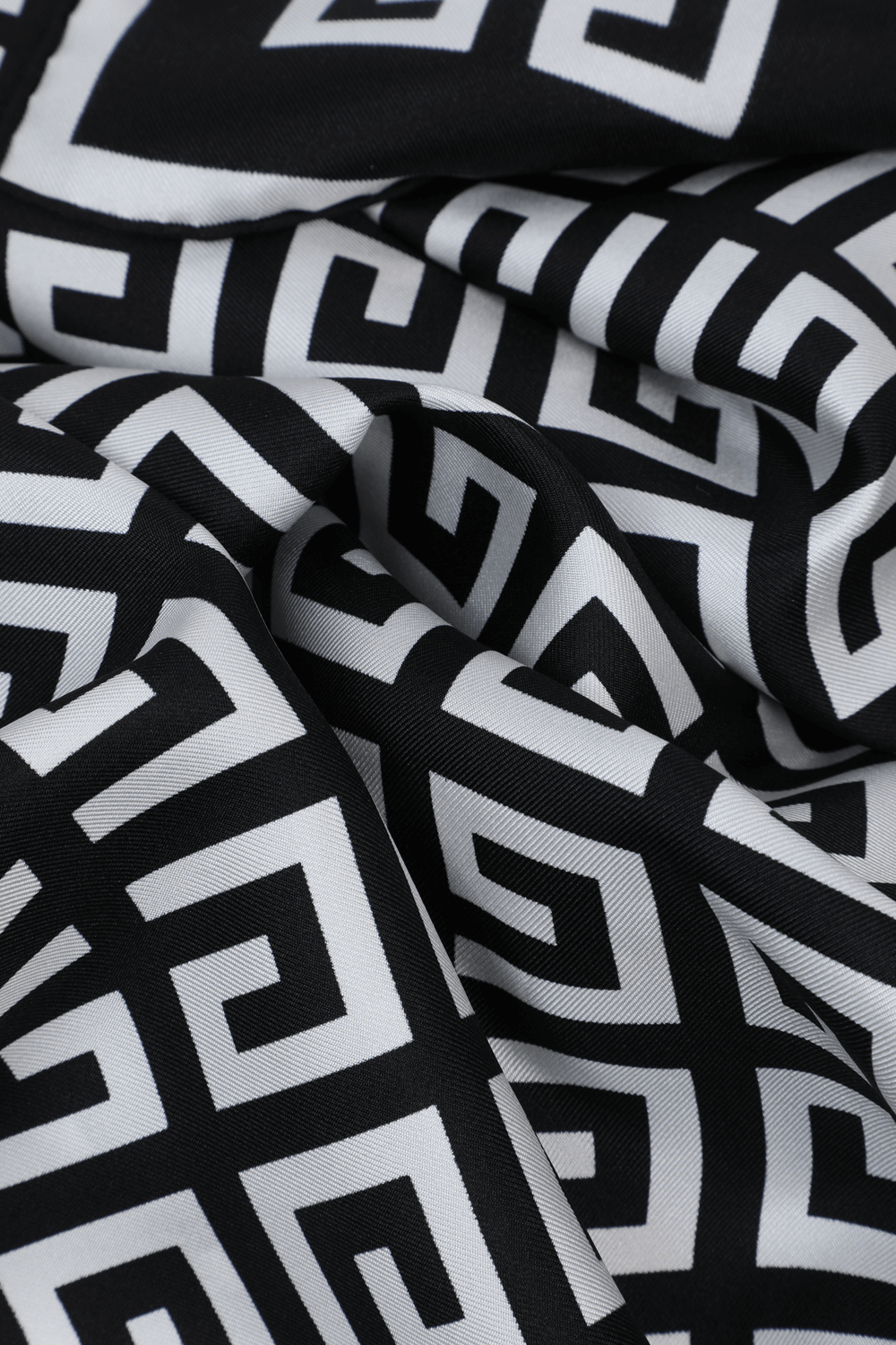 4G Scarf in Black Silk 90X90 image number null GIVENCHY