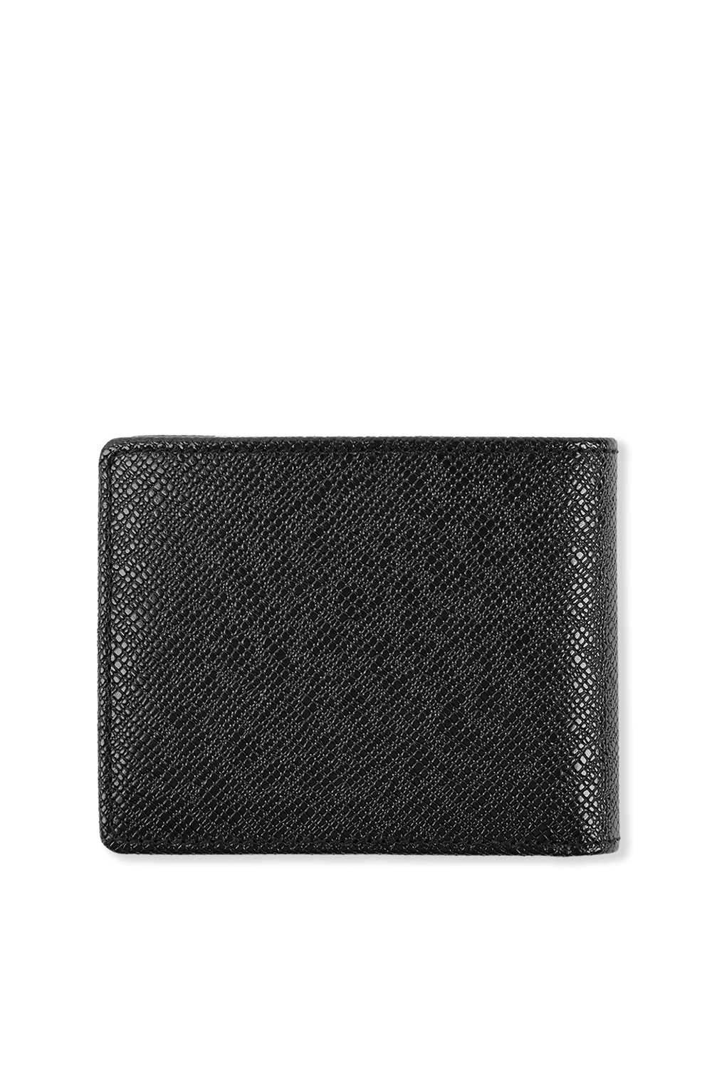 Signature Grainy Leather 6 cc Wallet In Black  BOSS