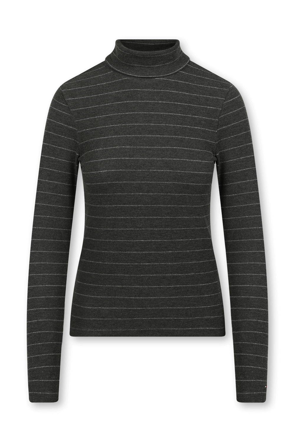 תמונה קידמית של חולצת סלים גולף עם פסים