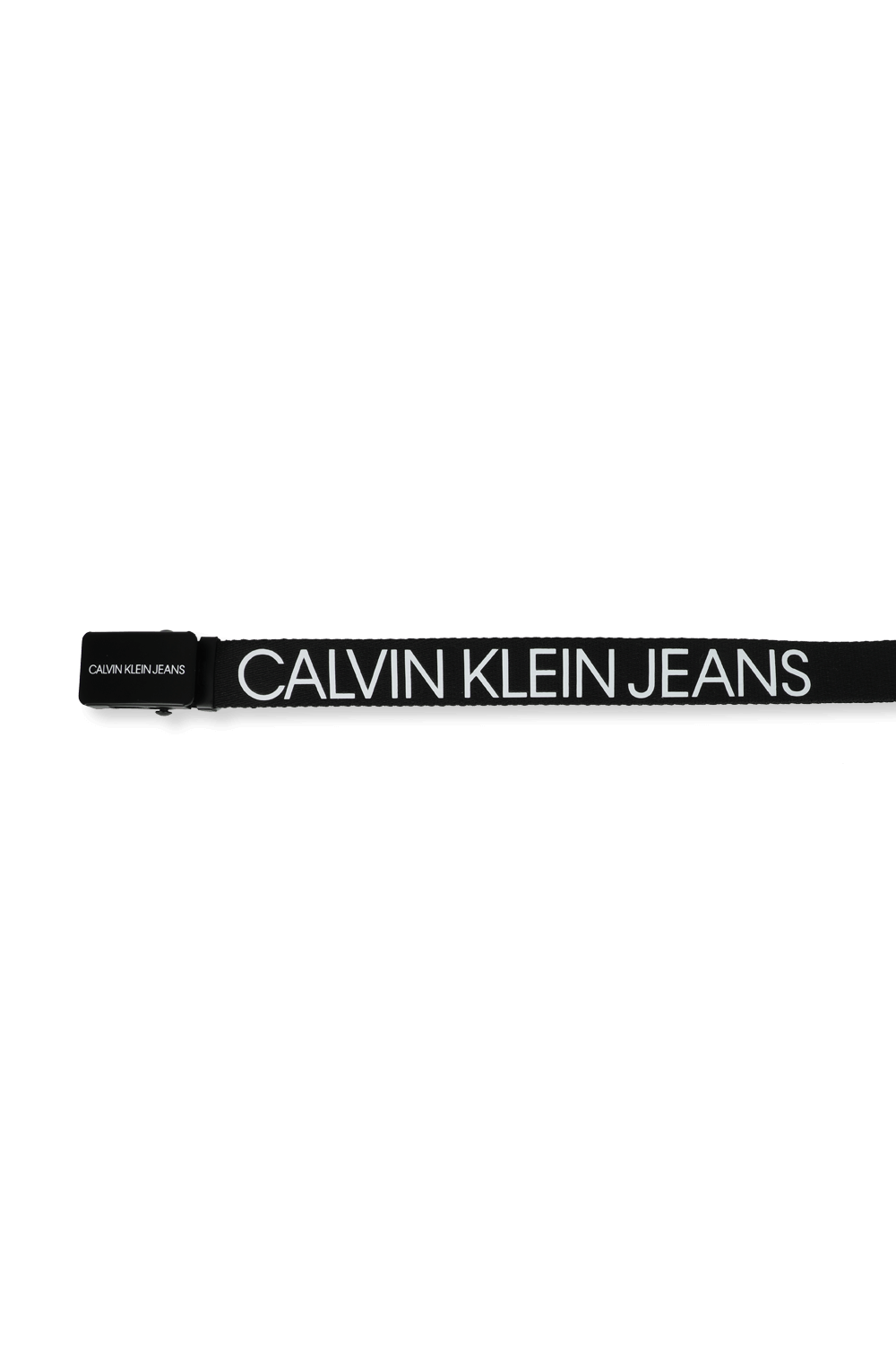 חגורת לוגו קנבס בשחור CALVIN KLEIN