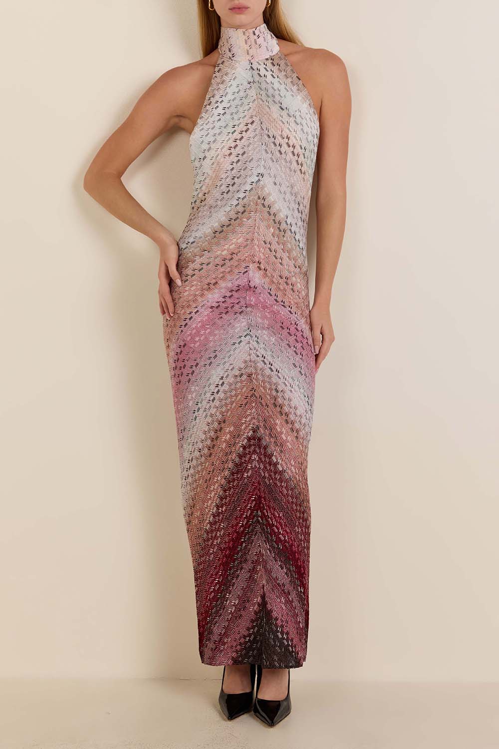 תמונת דוגמן קידמית של שמלת מקסי