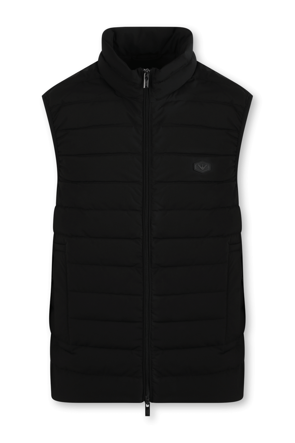 תמונה קידמית של וסט פאפר מרוכסן בגוון שחור