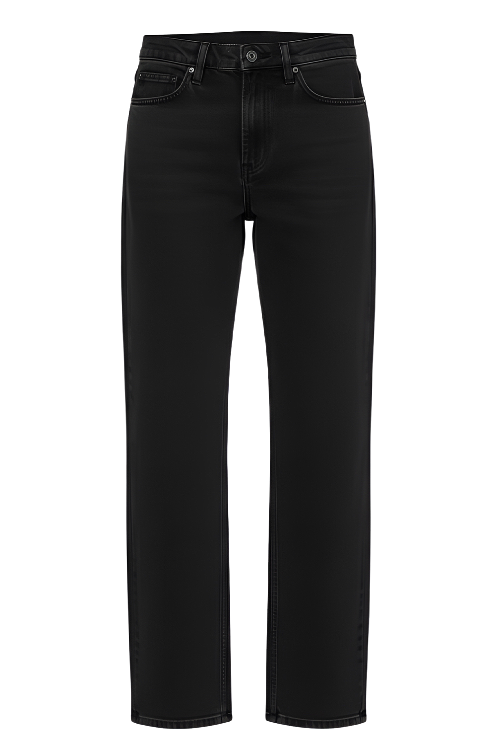 תמונה קידמית של מכנסי ג'ינס בגזרה ישרה