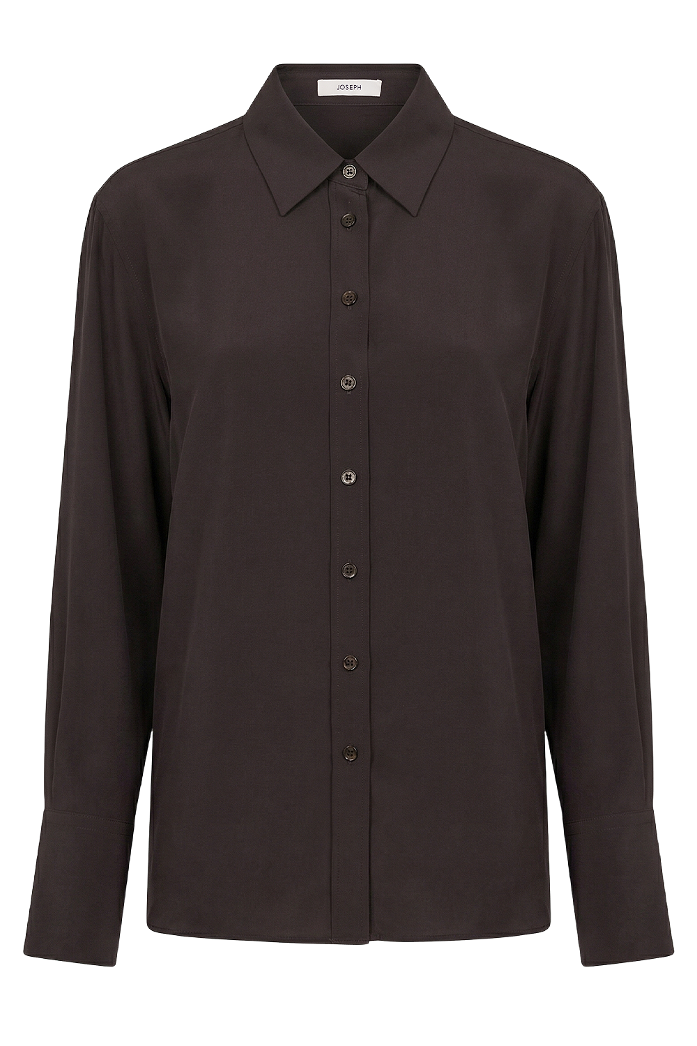 תמונה קידמית של חולצת משי מכופתרת